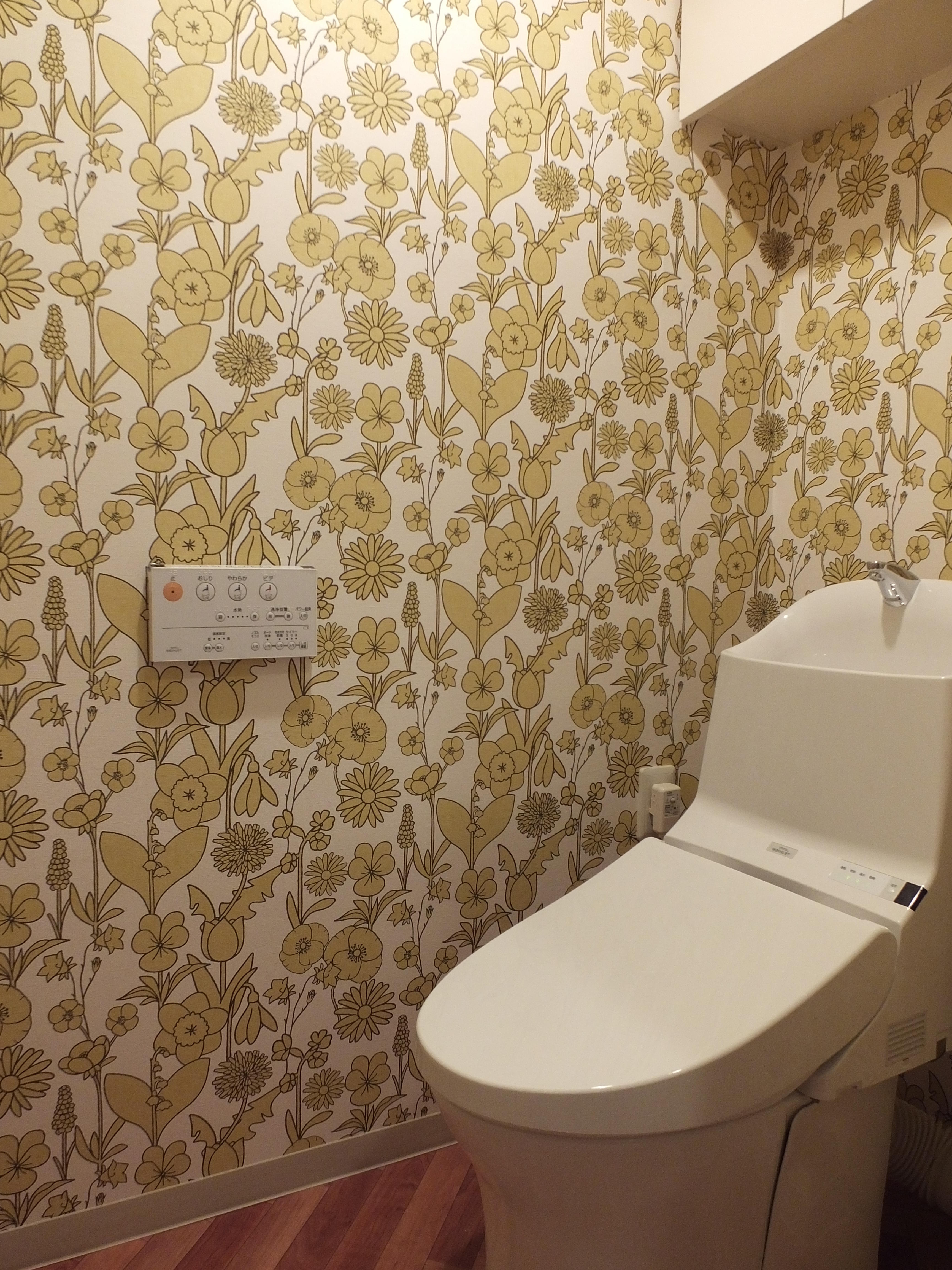 壁紙に拘った明るいトイレ 部位 部屋別事例一覧 リノベーション東京 理想の部屋